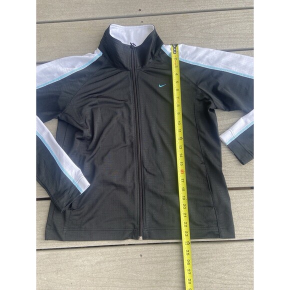 Y2K Nike Women’s XL Track Set Jacket Capri Pants Black White Blue Vintage - Picture 6 of 16